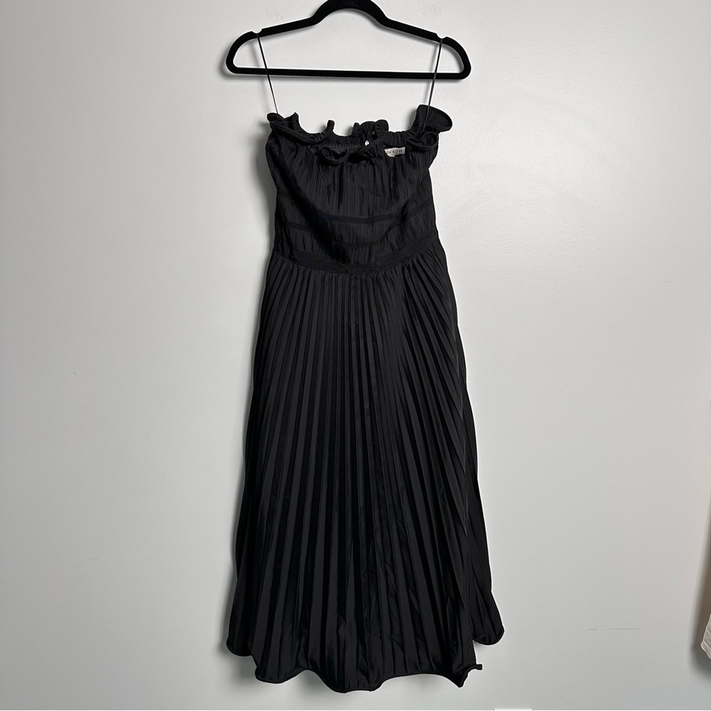 Tuckernuck MOON RIVER Black Pleated Maxi Dress Size Small - Picture 8 of 11